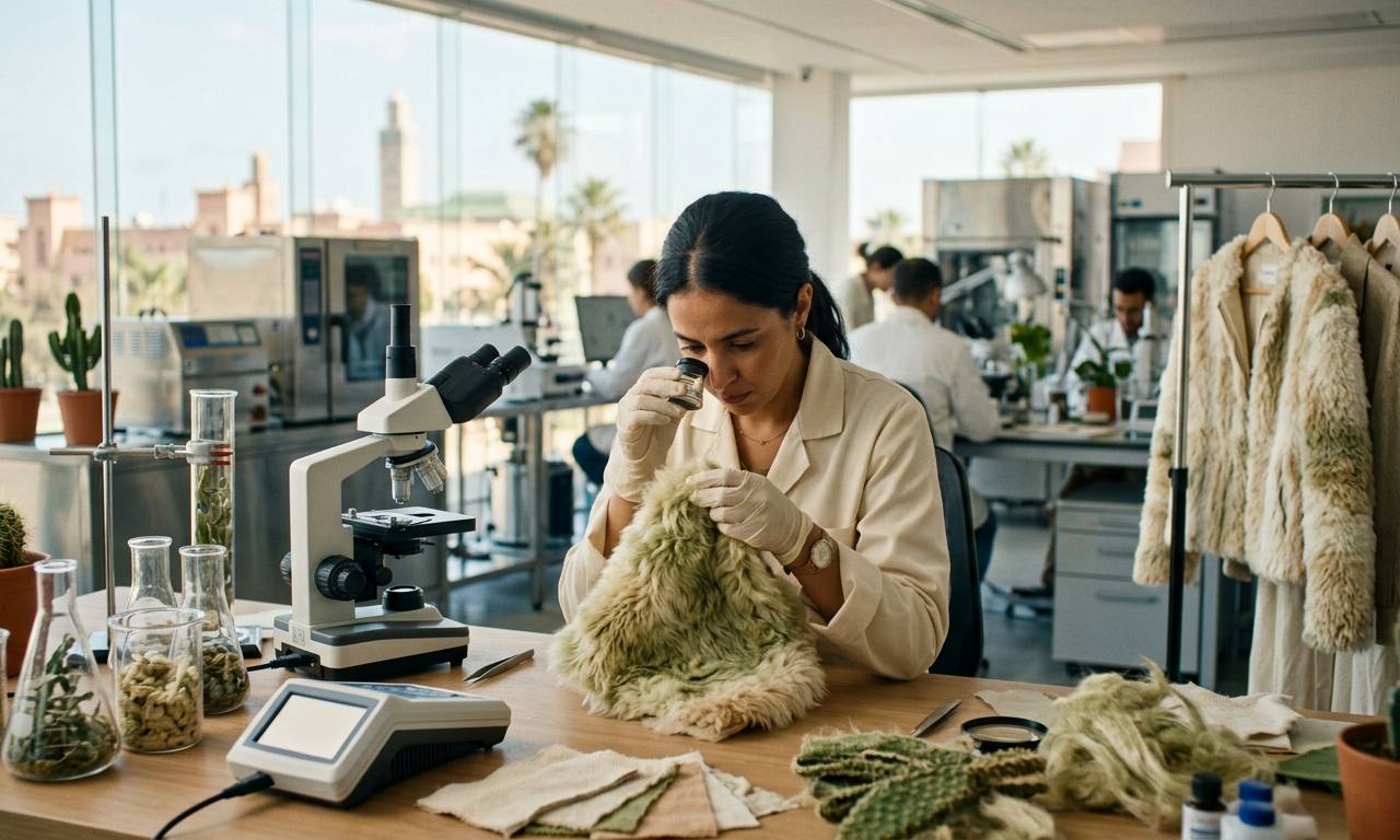 معمل مغربي حديث يبتكر بدائل الفراء النباتي من ألياف الصبار لتعزيز حظر مزارع الفراء في المغرب.