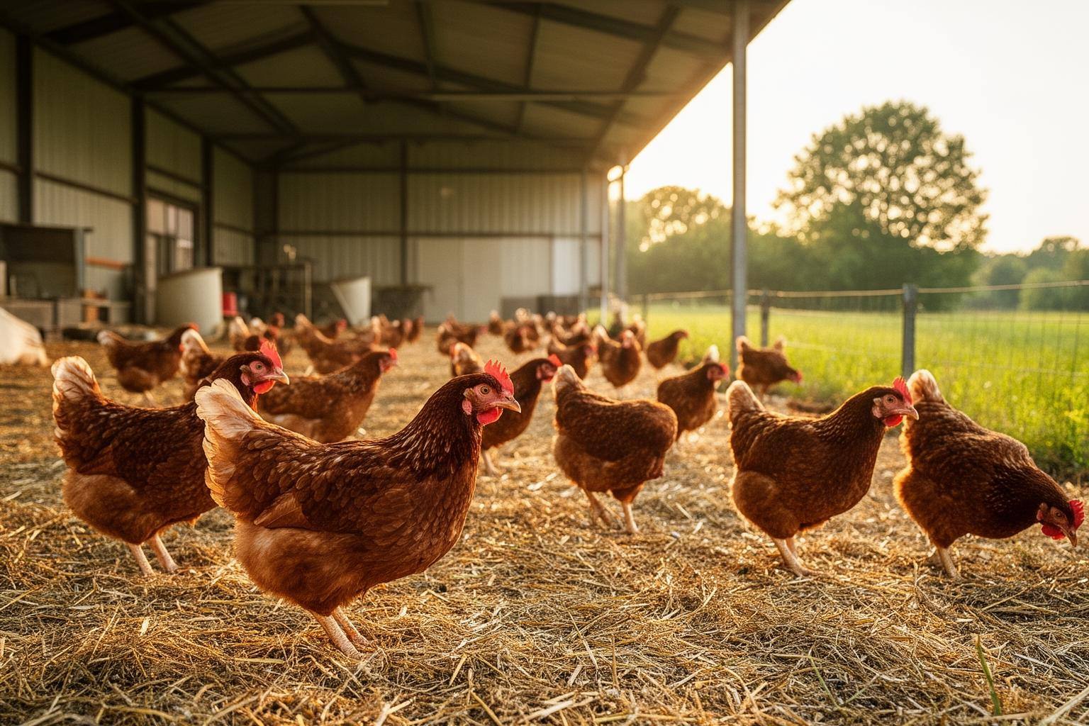 Bio-Hähnchen auf einer Weide in Deutschland – Alternative zu Frankenchicken