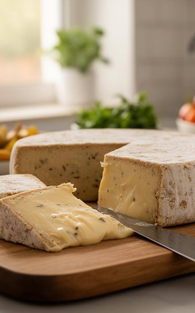 Tabla de quesos veganos de fermentación de precisión en cocina española