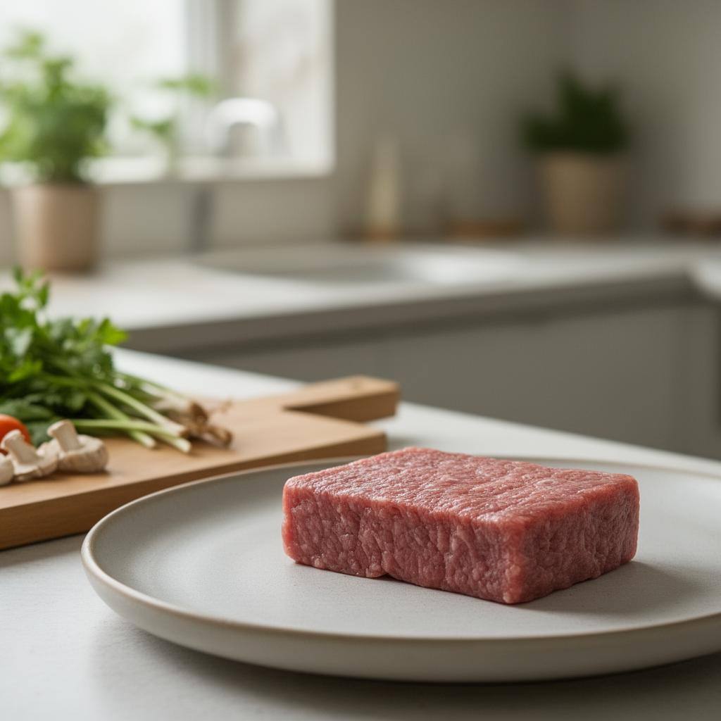 Banca de mercado com vegetais e leguminosas secas em sacos