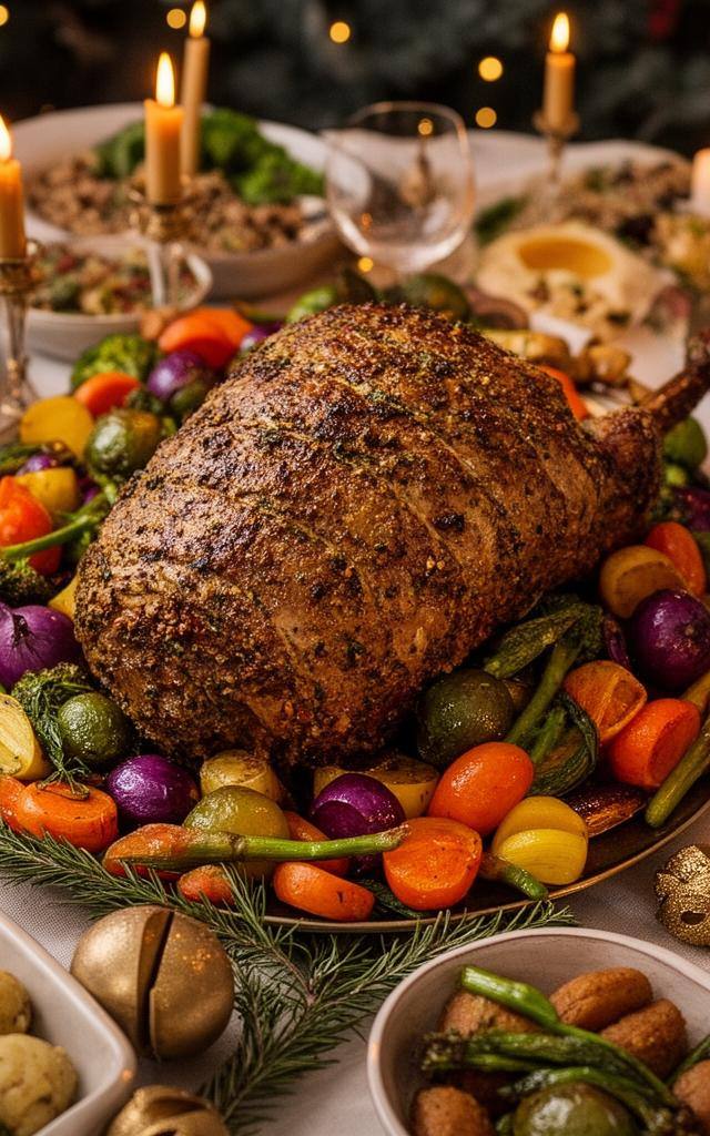 テスコのクリスマス向けウィキッドキッチン拡充で植物由来のごちそうが並ぶ華やかな食卓の様子。