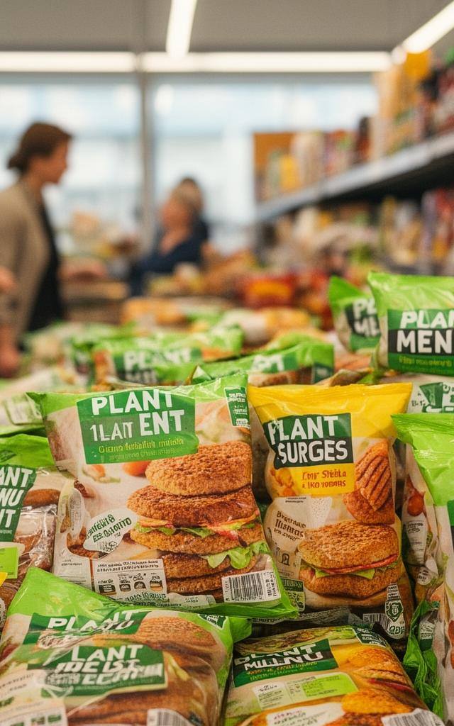 Checklist végan Aldi UK : rayon Plant Menu rempli de produits végétaux