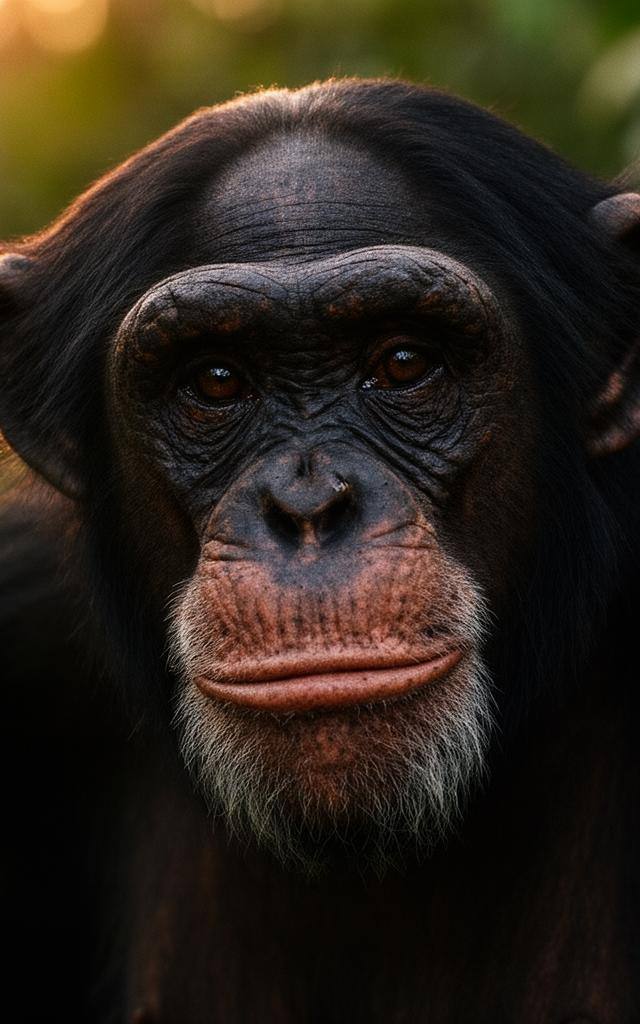 Chimpanzé em santuário espanhol após proposta de lei de direitos de primatas