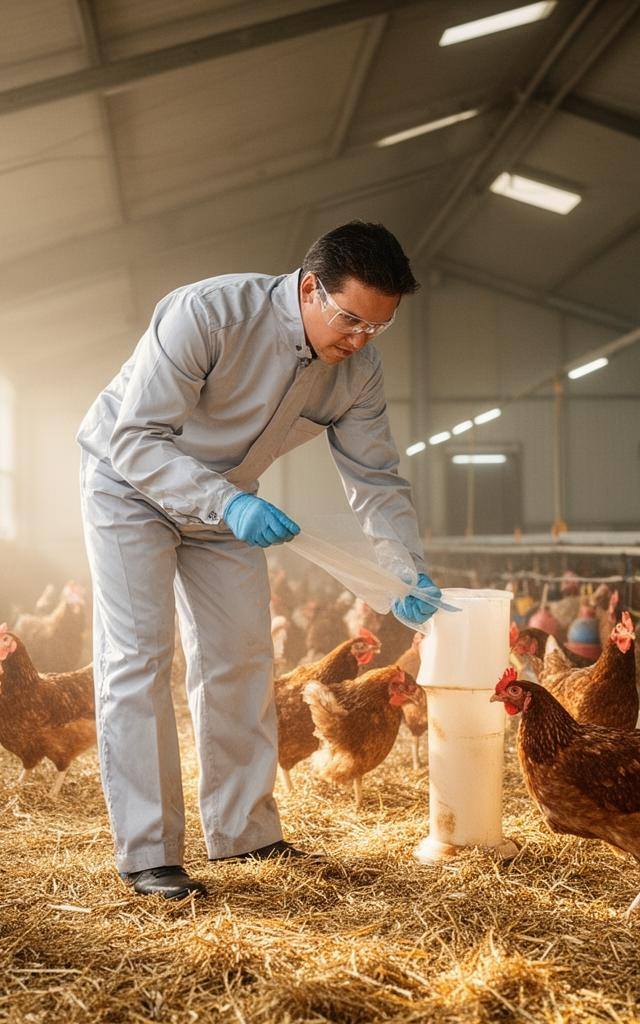 EUブロイラー飼育密度の新基準で鶏が広々とした環境で暮らす様子