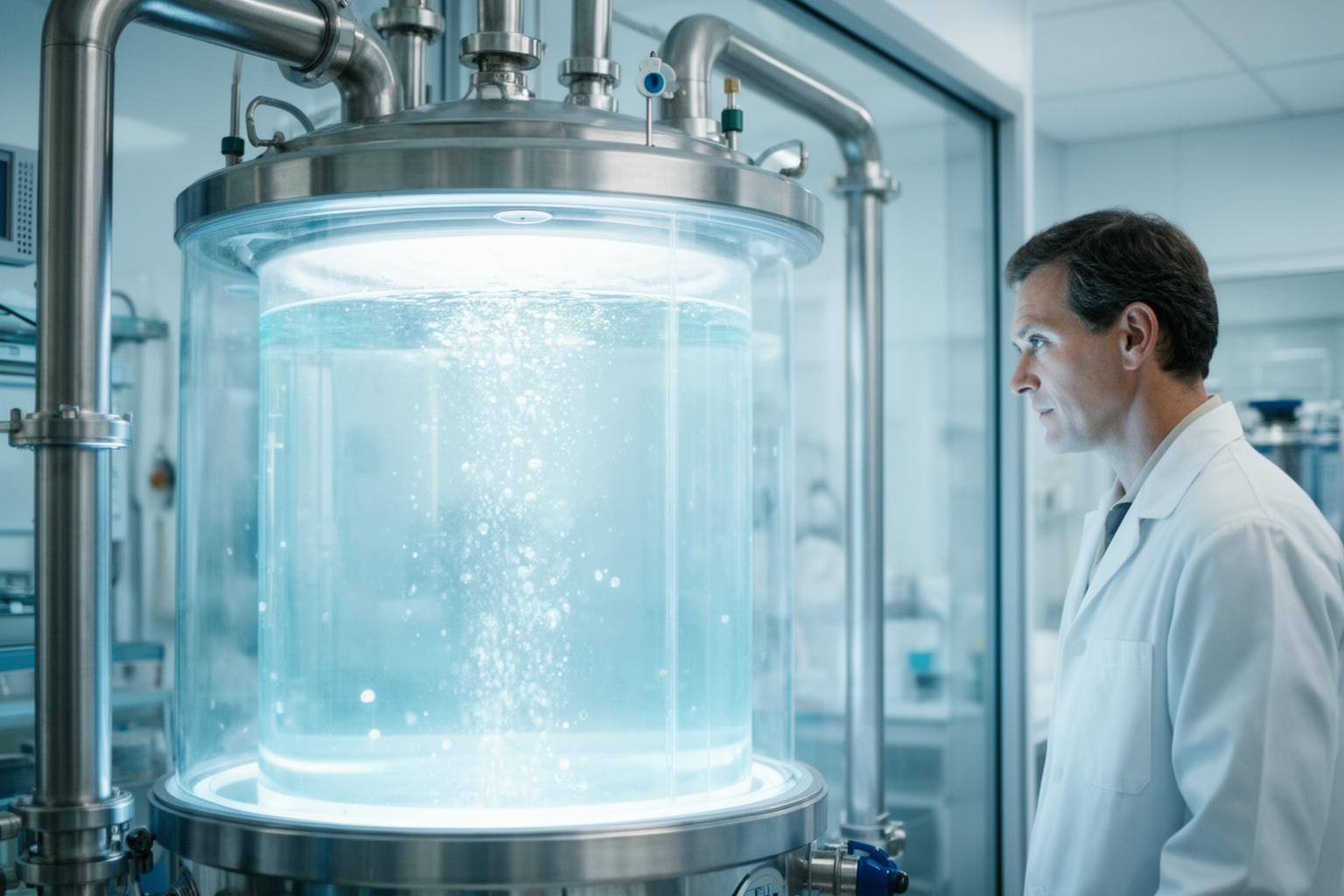 Air Protein pilot facility bioreactor producing CO2-to-protein flour in California