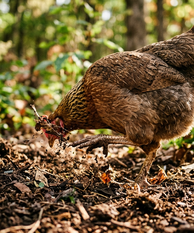 A close-up of a healthy hen in a sanctuary, highlighting the natural life after egg laying hens culled after one year.