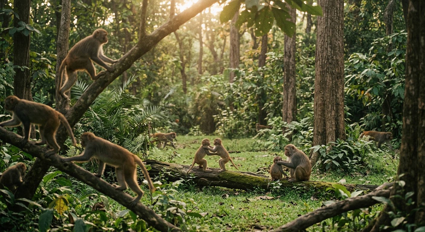 A free Asian elephant stands in a lush green sanctuary, symbolizing the legacy of Happy the elephant.