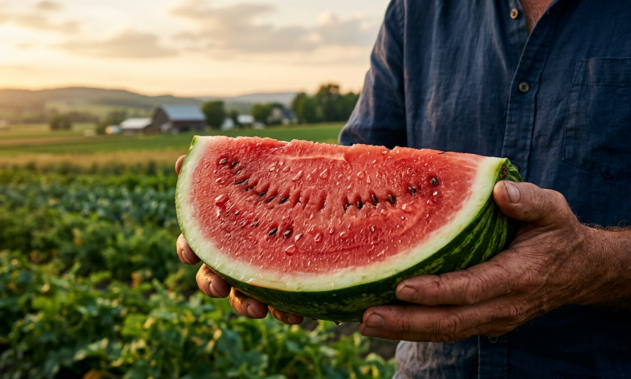 Paisagem rural portuguesa com agricultor e gado ao pôr do sol, cidade ao fundo