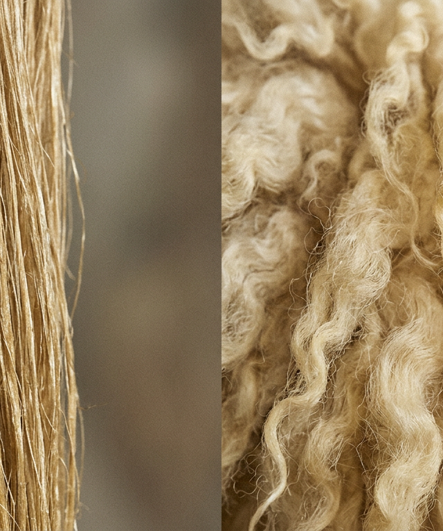 Close-up of a high-quality coat made from recycled wool in Canada, showcasing the rich textile texture.