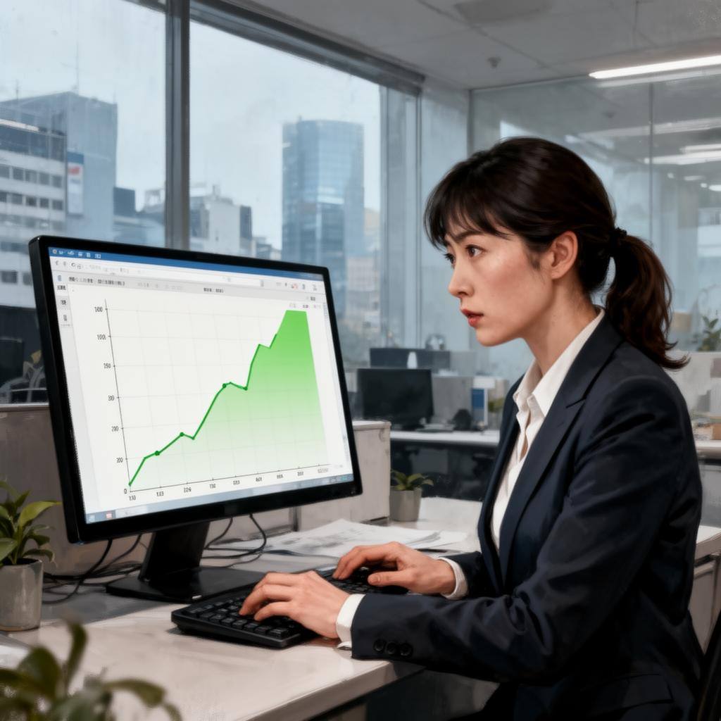 日本の投資家が画面でNZAM離脱関連のニュースを確認する様子