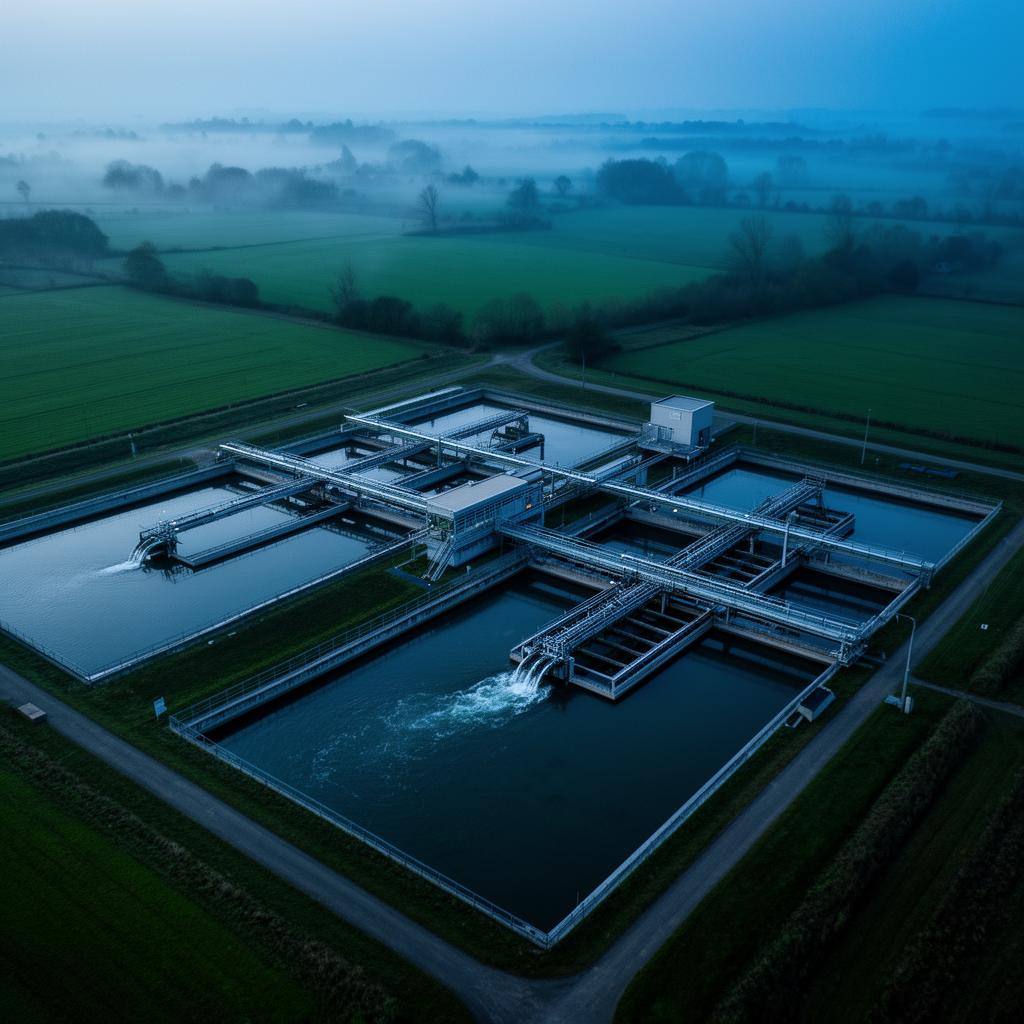 Modernes Wasserwerk in Belgien mit mehrstufigen Filtersystemen zur PFAS-Reduktion