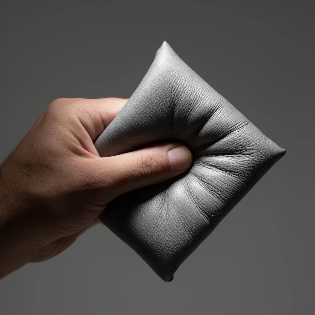 Close-up of flexible Bio-Alloy material sample bending to show durability