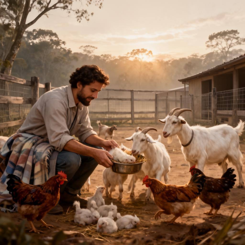 Santuário da Asa Brasil com voluntários alimentando animais resgatados
